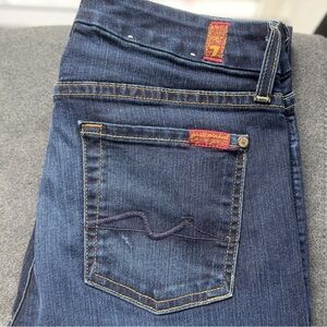 7 For All Mankind Kimmie Straight Leg Jeans Dark Wash Size 27 USA Made